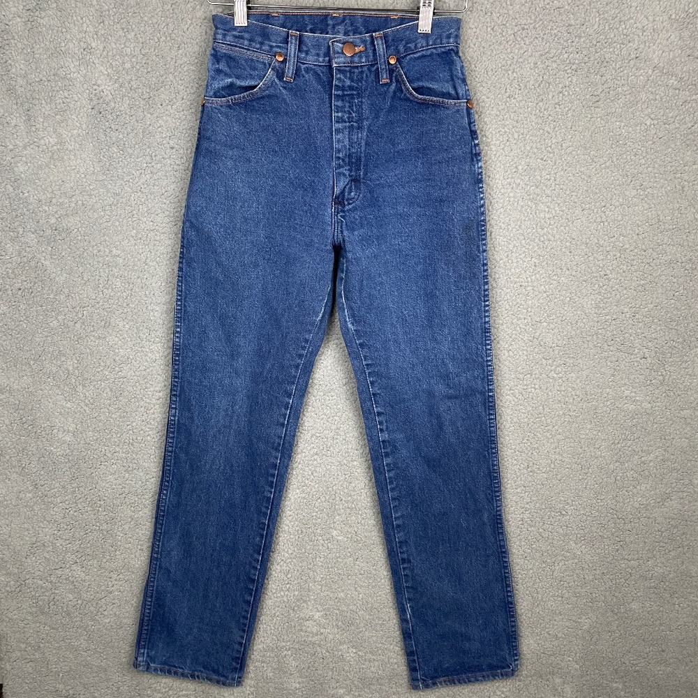 VTG WRANGLER Jeans Women 5x32 (26x31.5) Cowboy Cut High Waisted Dark Wash 14MWZG